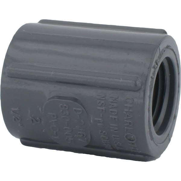 Charlotte Pipe And Foundry 1/2 In. FIP x FIP PVC Coupling PVC 08102 1000HA - main
